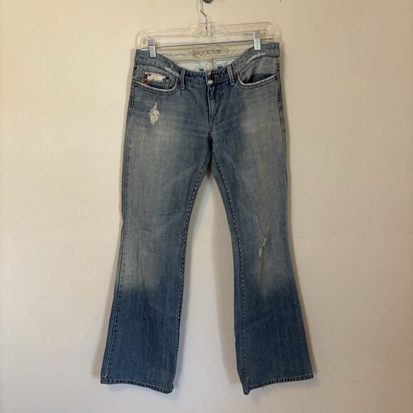 Joes Jeans Y2K Flare‎ Jeans Embroidered Low Rise Boot 29x32 Vintage Distressed - Picture 1 of 9